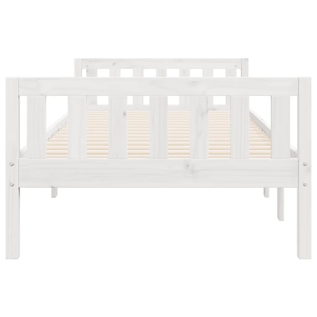 vidaXL Letto per Bambini senza Materasso Bianco 75x190cm Massello Pino