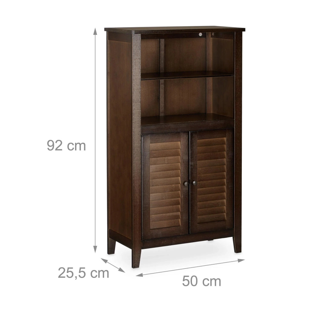 Mobile bagno indipendente contenitore da 92 cm bambù marrone 13_0000285