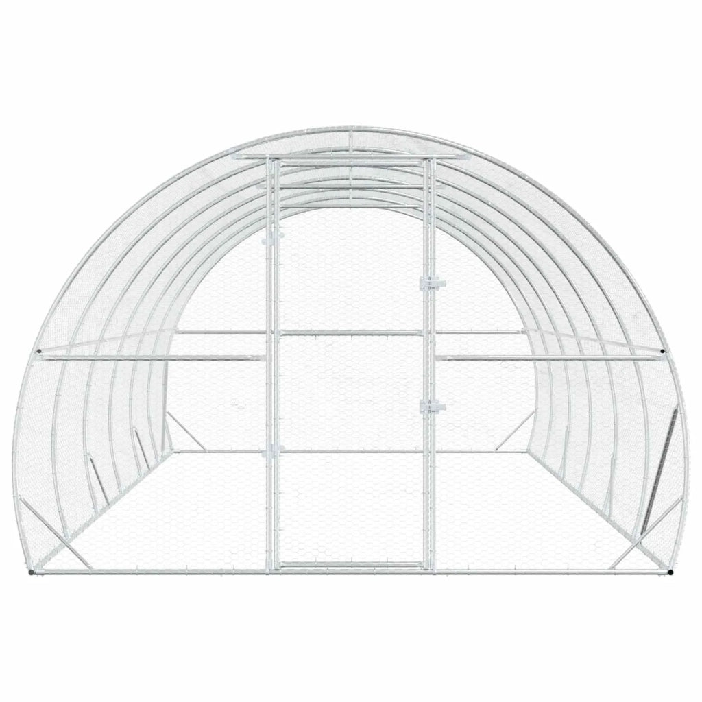 Pollaio Argento 600 x 300 x 200 cm Acciaio zincato 3434692