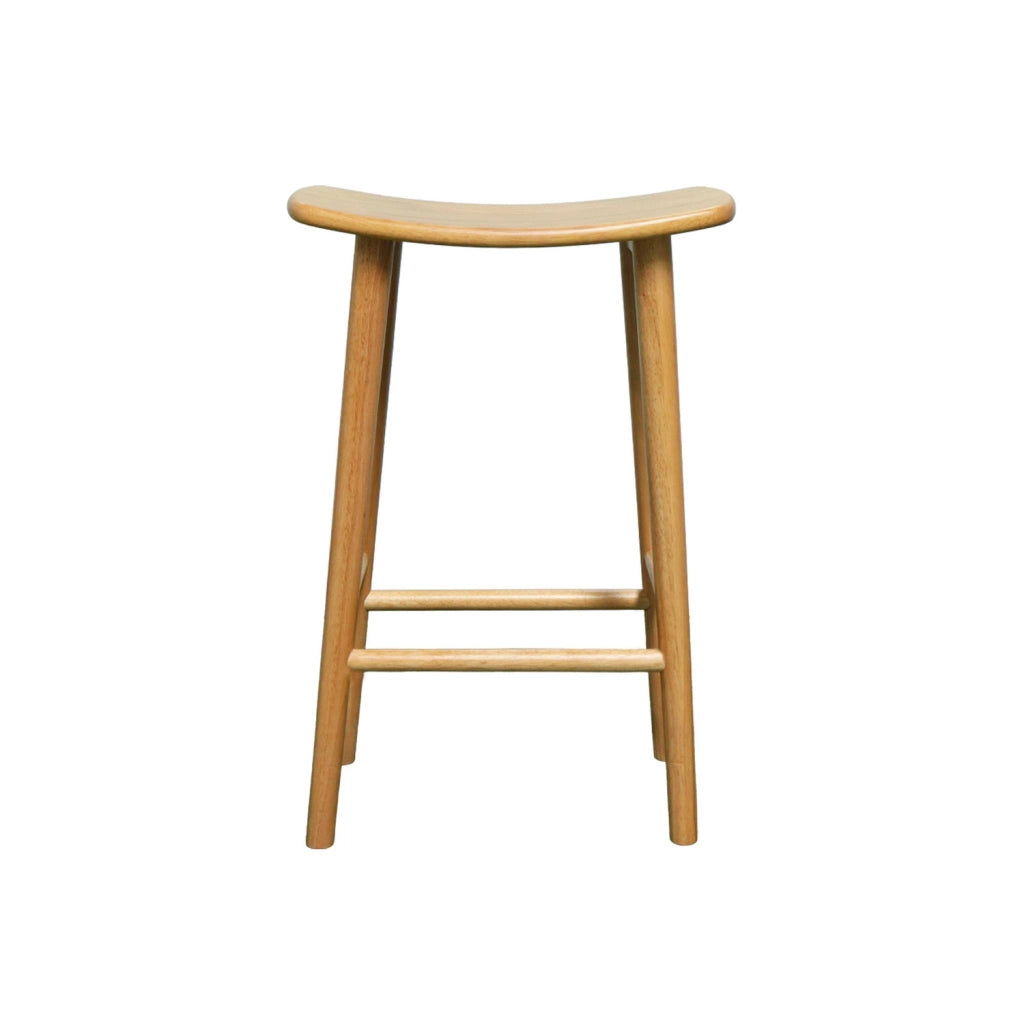 Set di 2 sgabelli da bar vintage in legno di hevea , marrone naturale