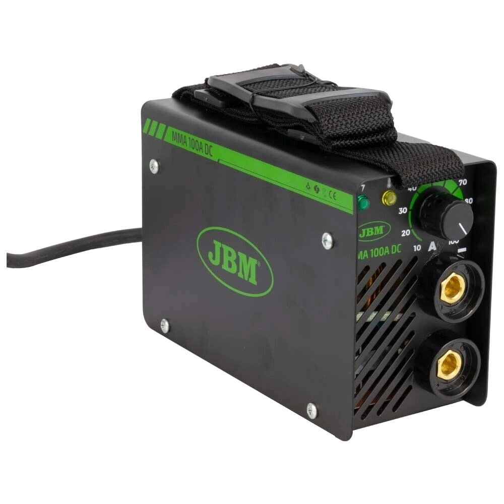 Saldatrice inverter ad elettrodo MMA 100A completa di casco per saldatura autoscurante e pinze