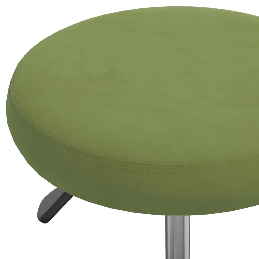 vidaXL Sedia da Ufficio Girevole Verde Chiaro in Velluto