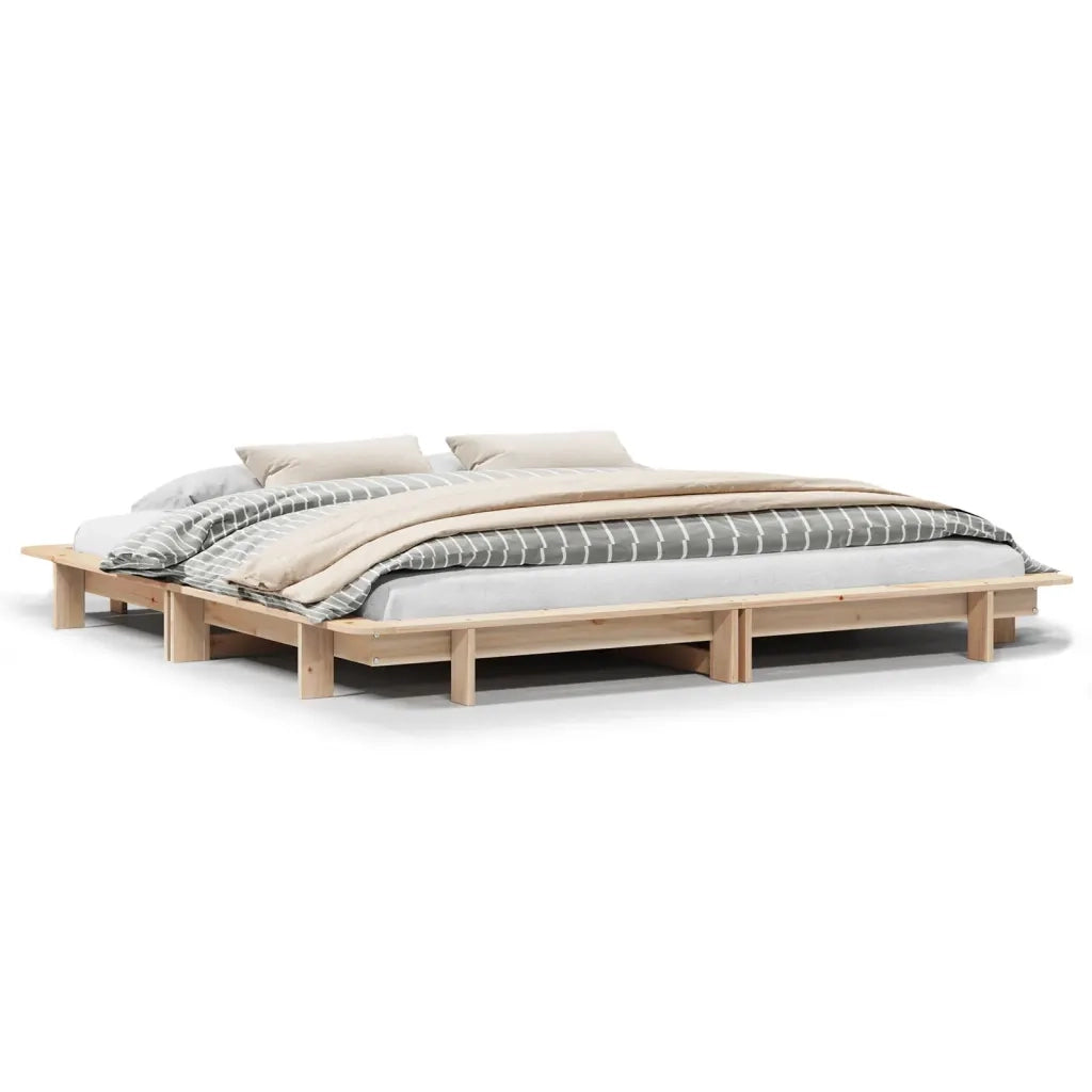 vidaXL Letto senza Materasso 200x200 cm in Legno Massello di Pino
