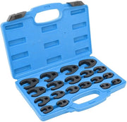 Set professionale 19 pezzi - Kraaienpootsleutel - Steeksleutel - Metrisch - In acciaio inossidabile - Compatibile con 3/8 inch/1/2 inch Ratels - Kraaiensleutel