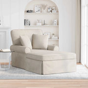 Chaise Longe con Gonna con cuscino Crema 157 x 91 x 91 cm ARES