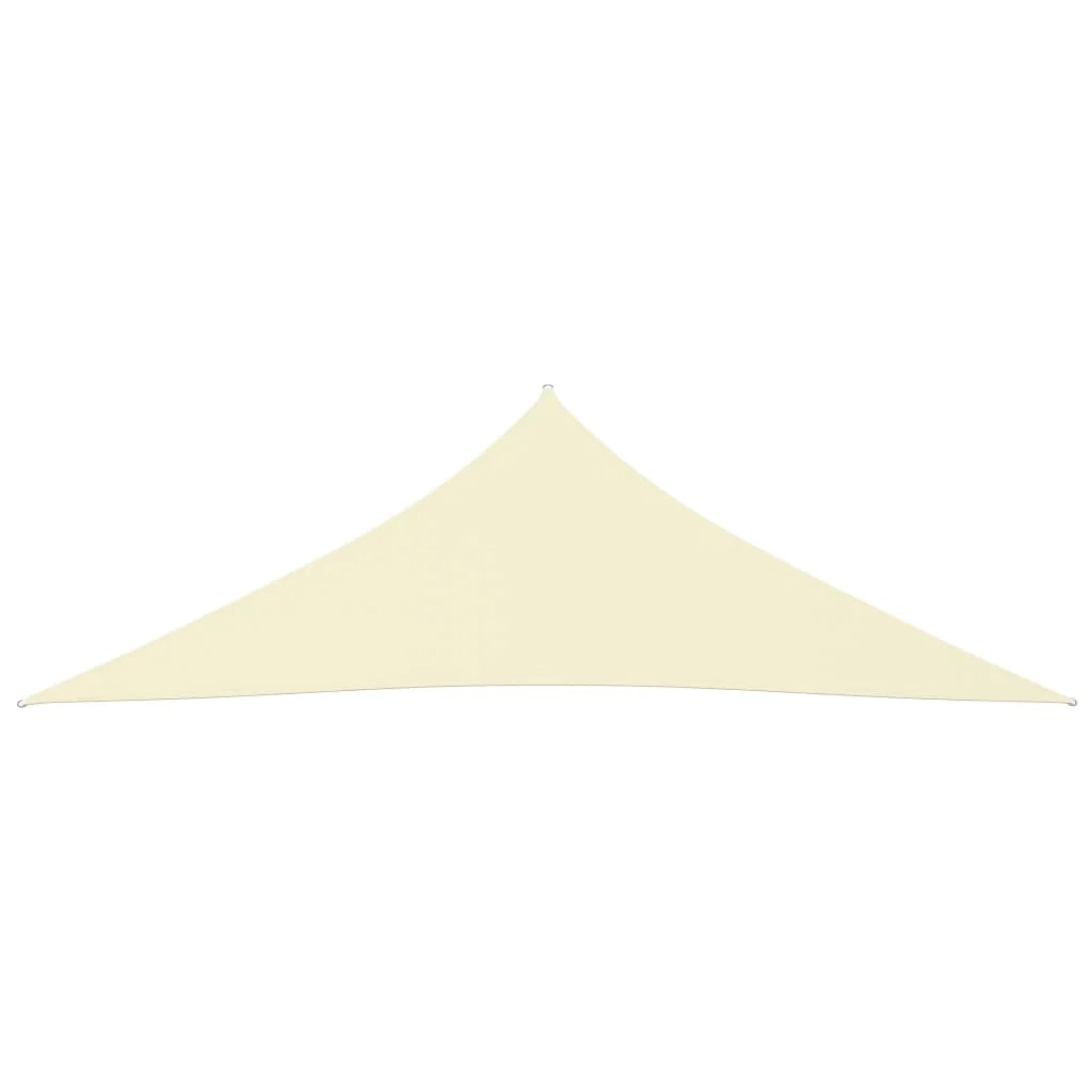 Vela ombreggiante triangolare in tessuto Oxford 5 x 5 x 6 m crema 02_0009915