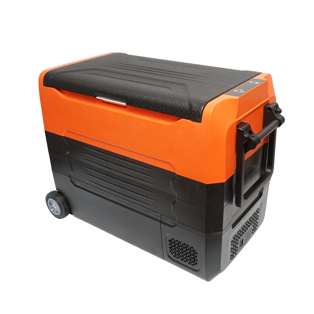 Frigorifero per auto 47L con compressore 12-24-220V, 45W tipo trolley 726x390x513mm