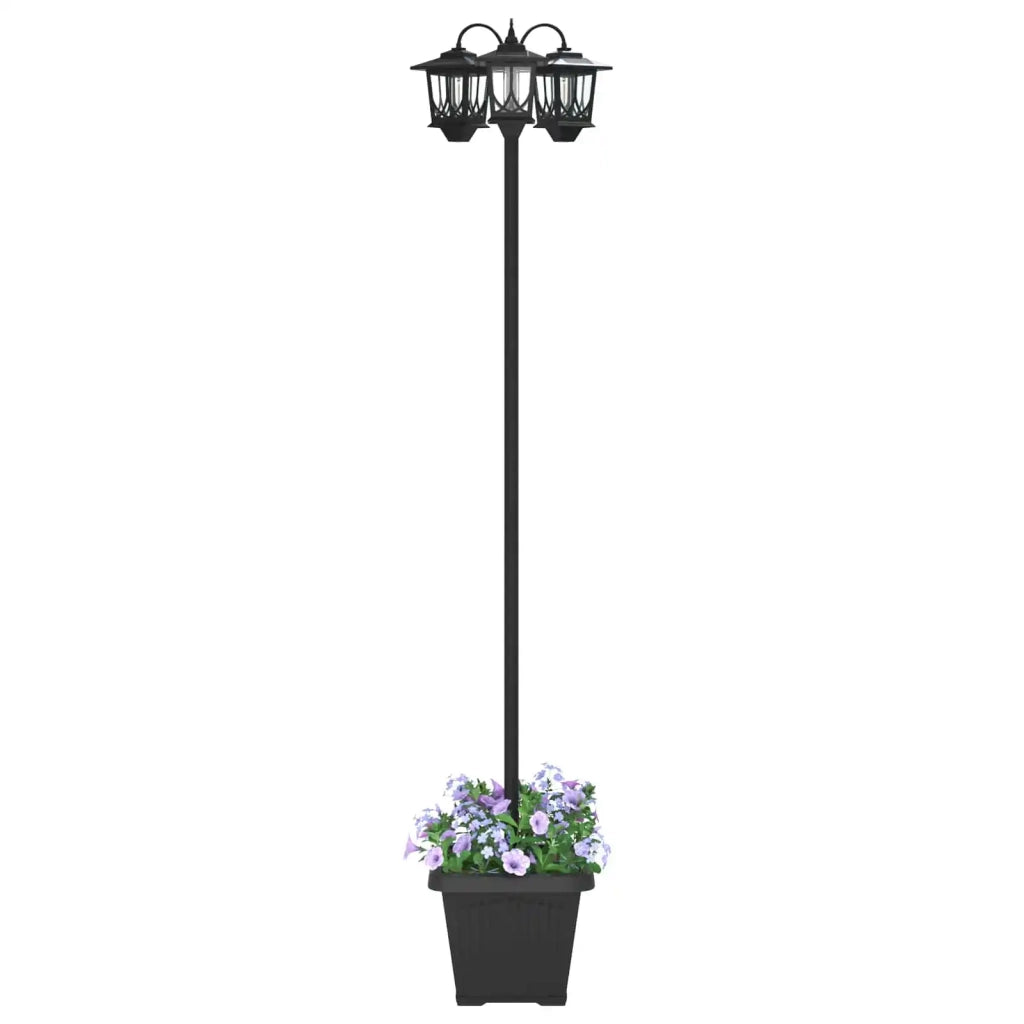 Lampione a 3 teste Nero 32 x 32 x 188 cm Alluminio e ABS 42042696