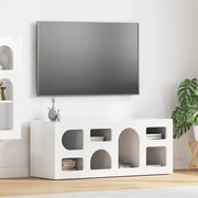 Mobile TV Bianco Lucido 100 x 35 x 40 cm Legno multistrato 891268