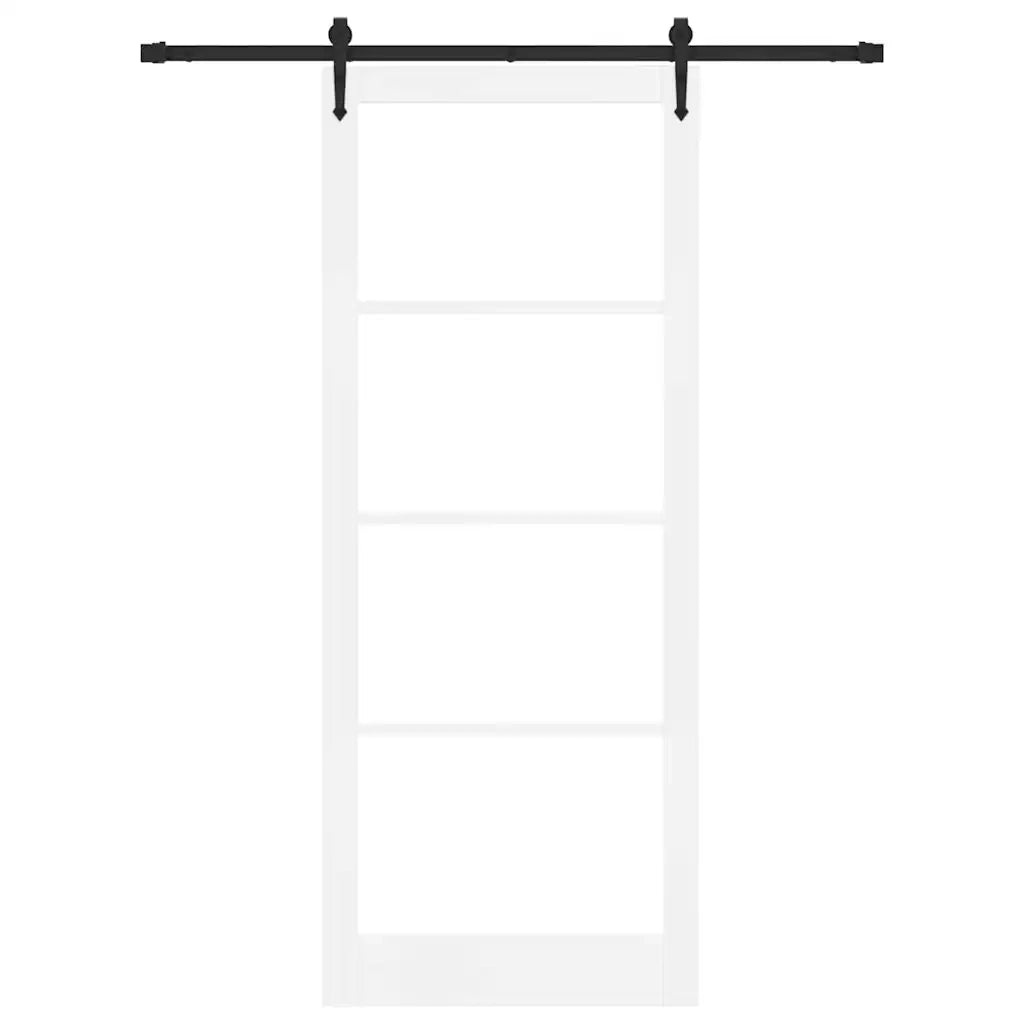 Porta Scorrevole Bianco 93 x 232 cm Legno e metallo 3332348