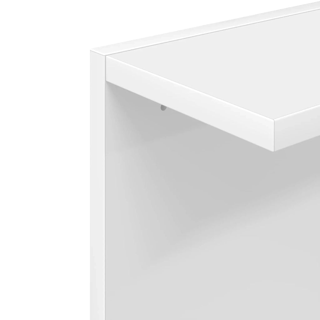 Scaffale da parete 2 pz Bianco 25 x 15 x 100 cm 8012381