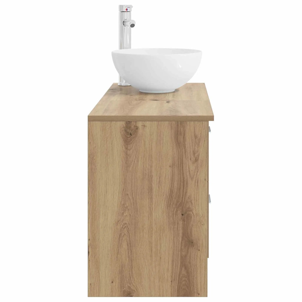 Set di mobili per il bagno 2 pz Rovere Artigianale 3403879