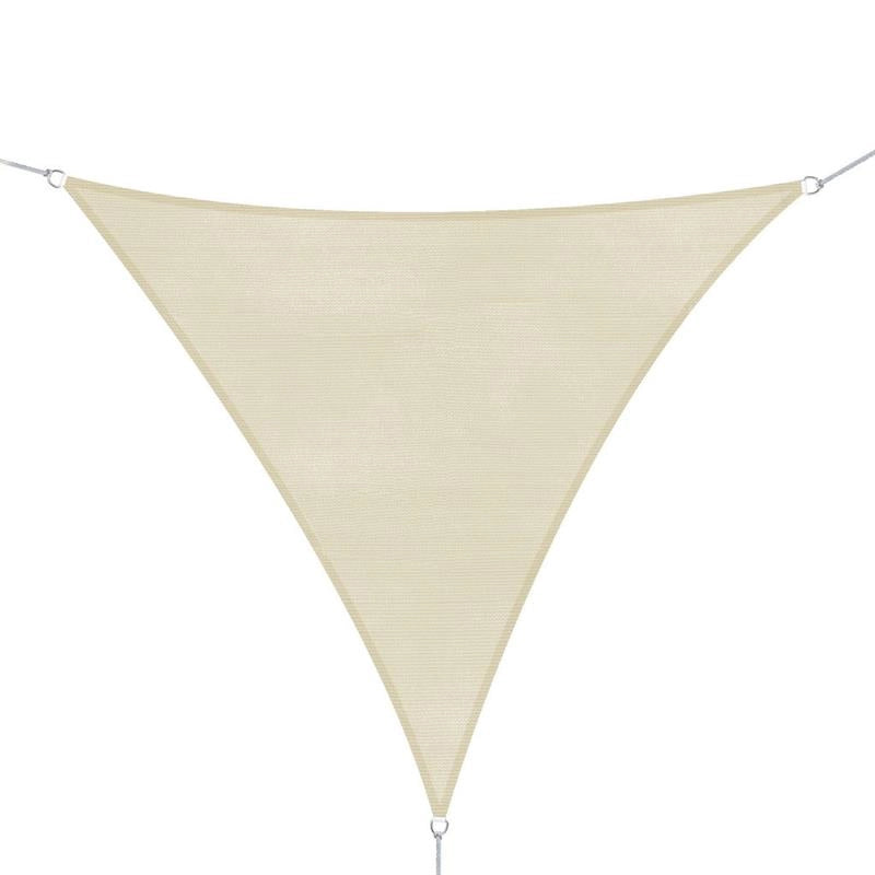 TENDA DA SOLE A VELA OMBREGGIANTE TRIANGOLARE 5 X 5 X 5 MT COLORE BEIGE