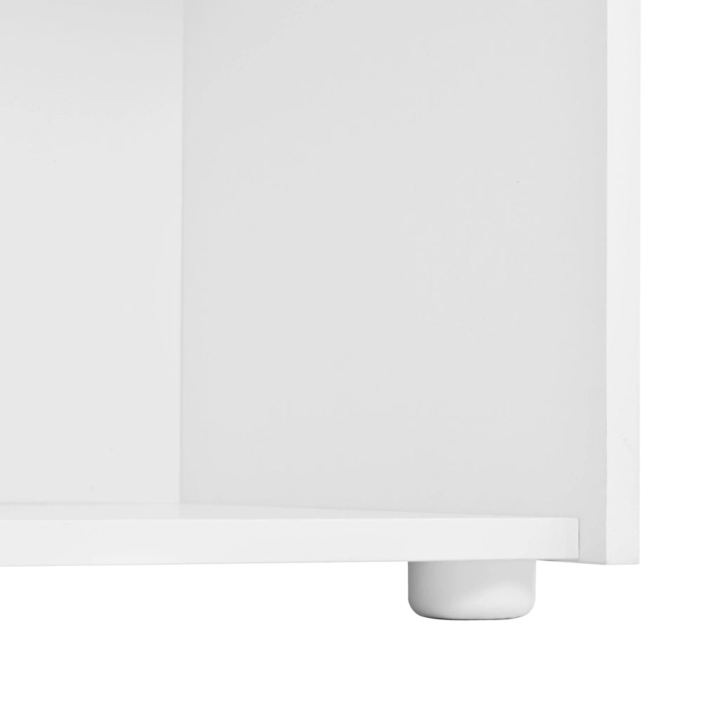 Vetrina con LED ¨C MINIMAL ¨C Bianco/Naturale, 2 Ante, Legno, 50x40x179 cm