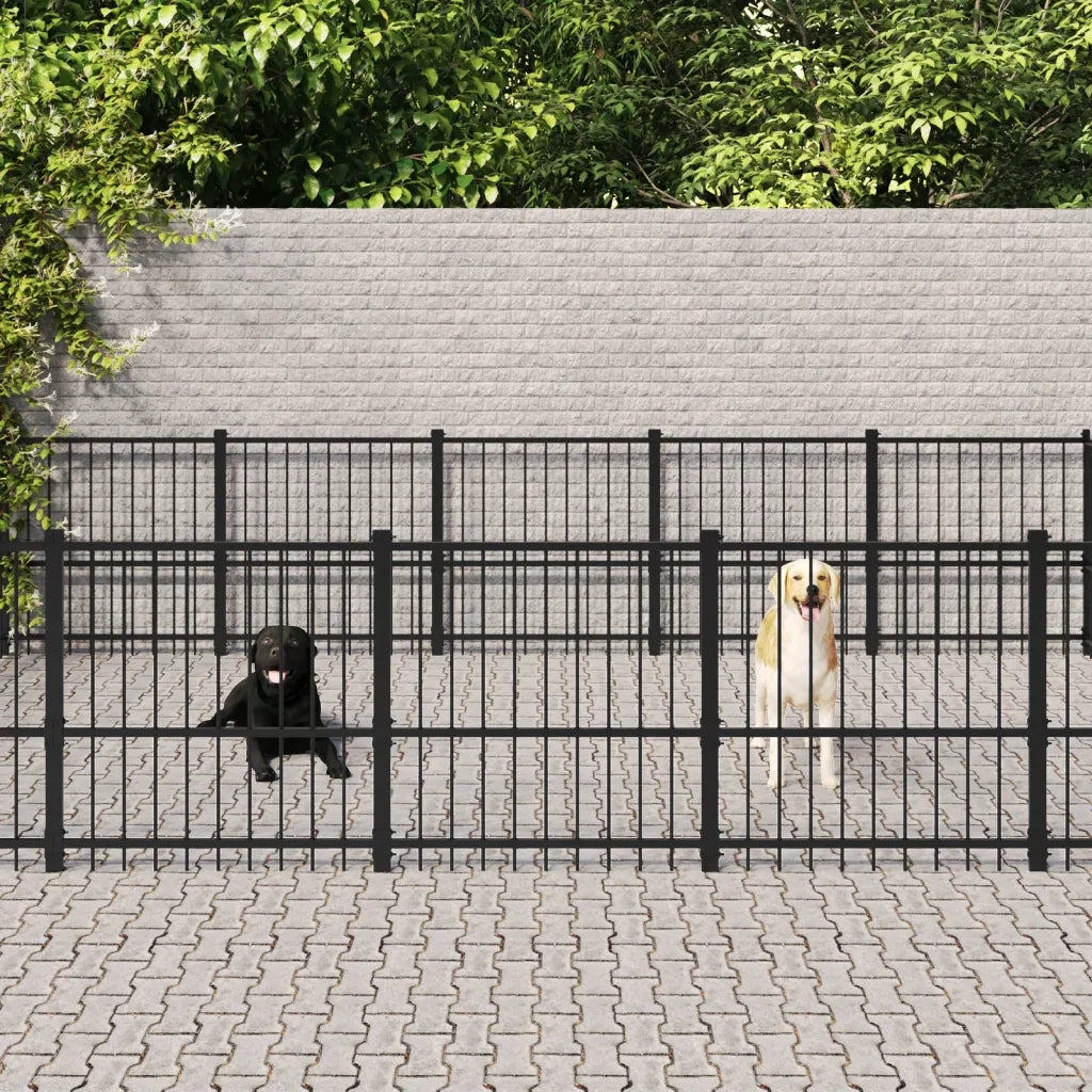 Gabbia per Cani da Esterno in Acciaio 26,35 mÂ²