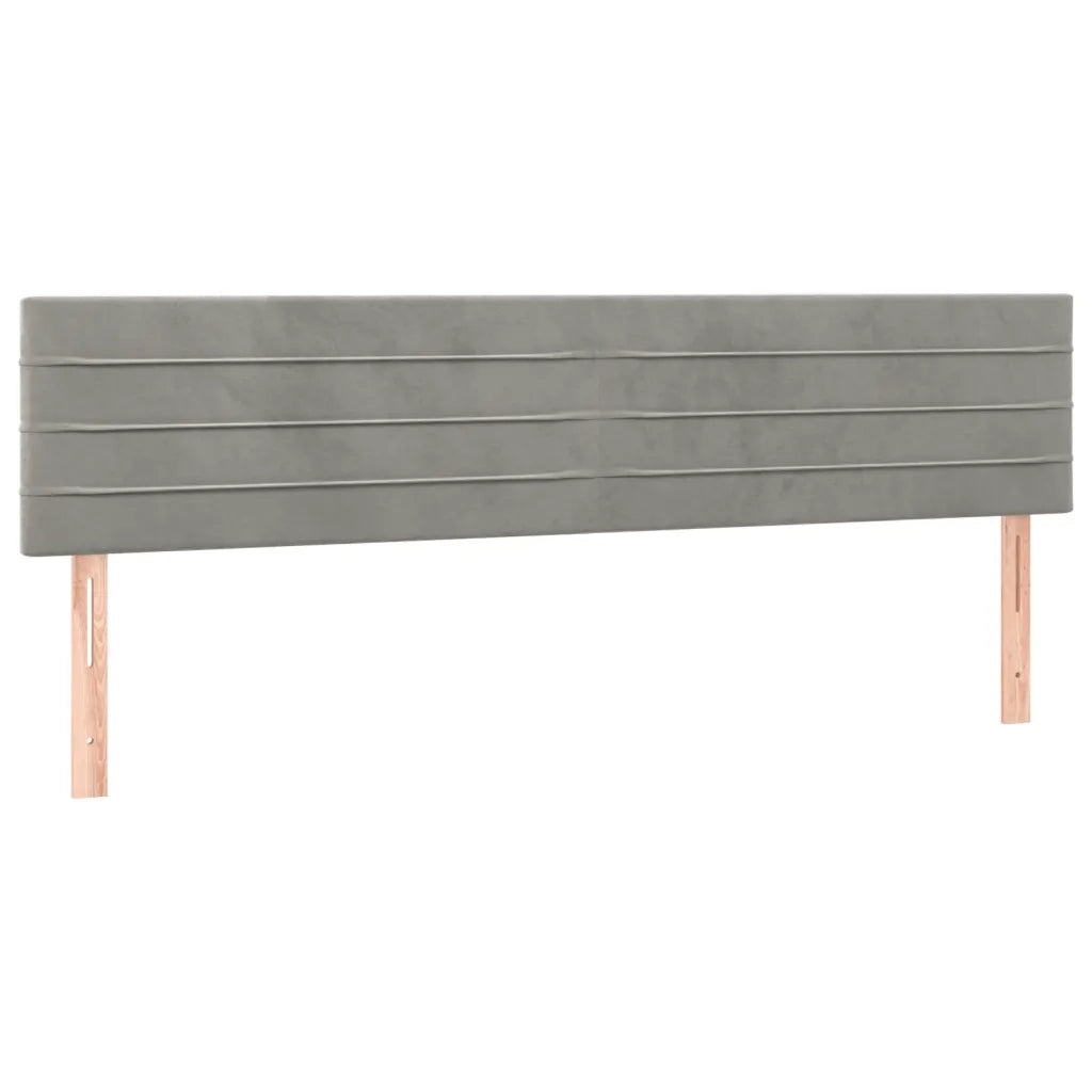Giroletto a Molle con Materasso Grigio Chiaro 120x190cm Velluto