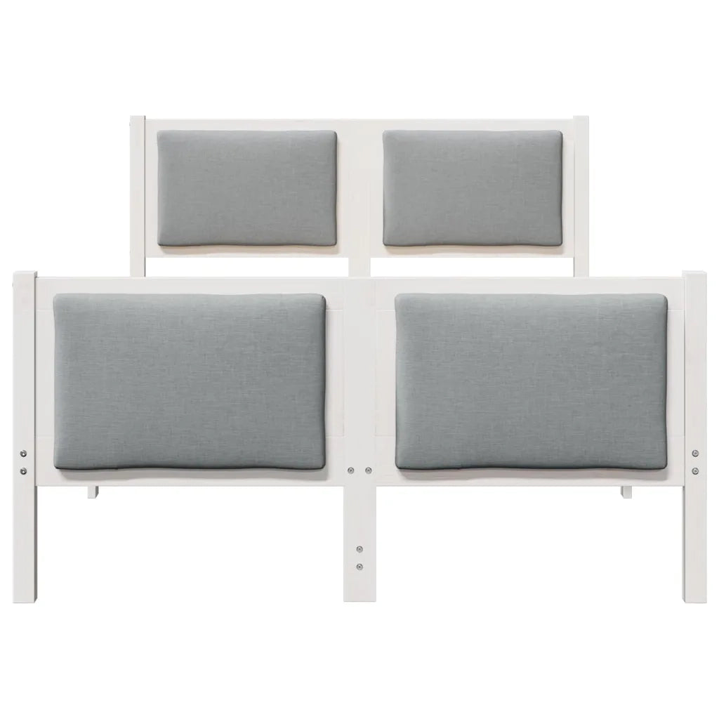Struttura del letto Grigio chiaro 120 x 200 cm Tessuto