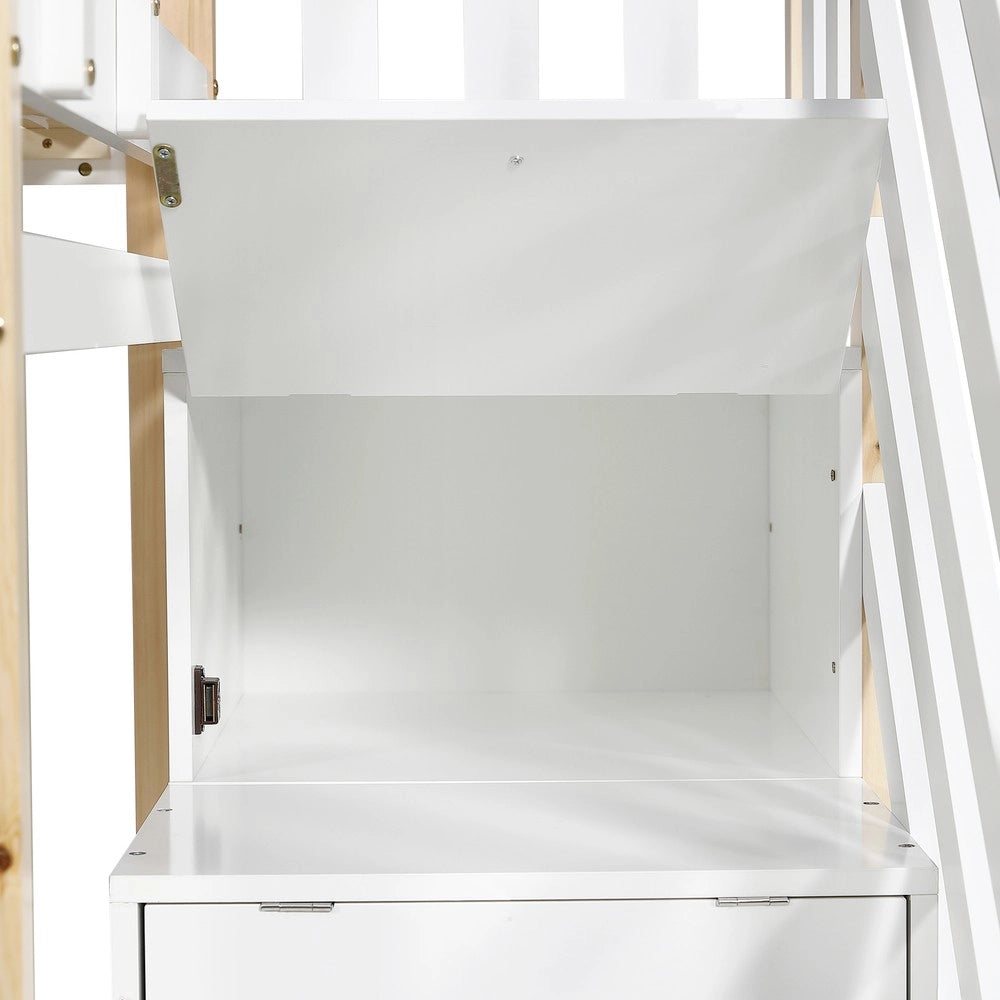 Letto a Castello con Letto Estraibile ¨C MINIMAL ¨C Legno, Cassetti, 90x200 cm