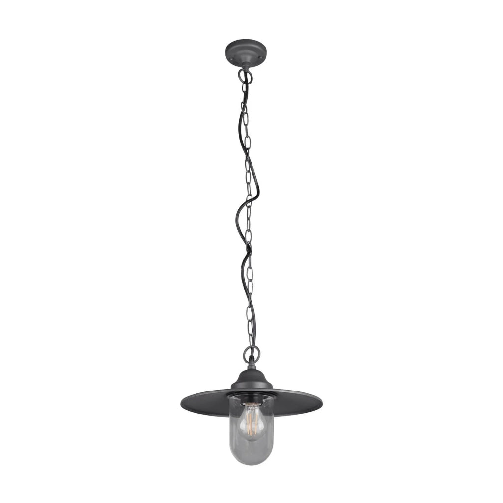 LÚZETE - LAMPADA A SOSPENSIONE DA ESTERNO E27 IP44 ANTRACITE TULSI