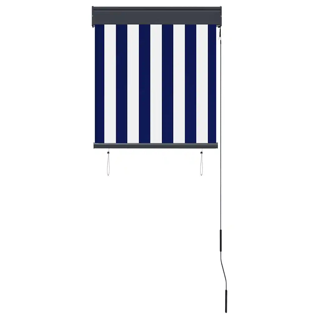 Tenda a Rullo per Esterni 60x250 cm Blu e Bianca