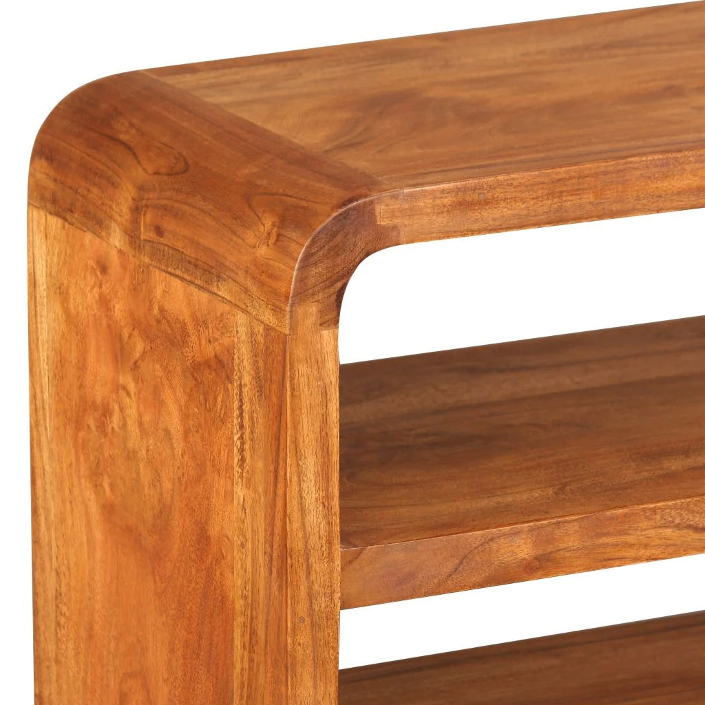 Mobile TV/credenza pratico e di design in legno massello con finitura sheesham 90 cm 2502165