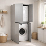 Flagler, Armadio Multiuso Grande un Ripiano Made in Italy, 70x195h cm Grigio