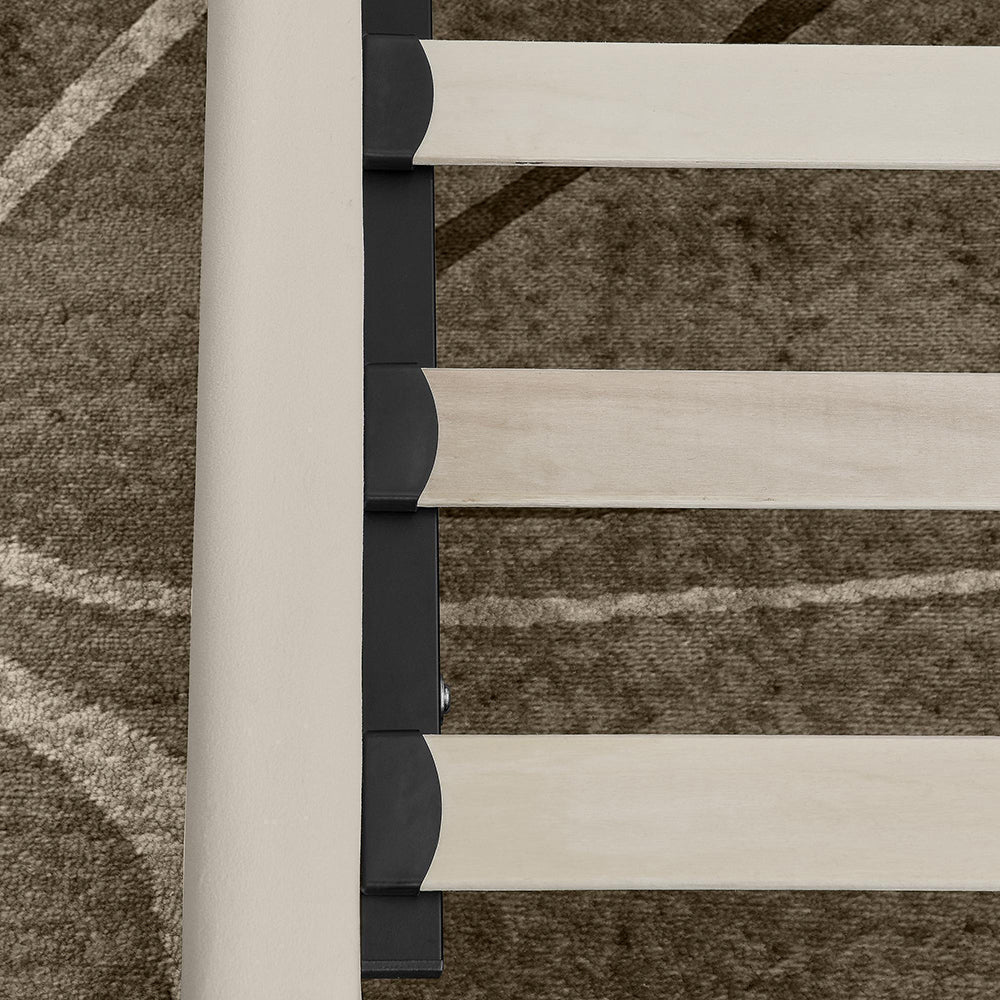 Letto bambino 90x200cm?- Xylo - velluto testiera alta beige