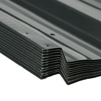 Set 12 Pannelli di Ricambio 129x45 cm per Casette da Giardino in Acciaio Zincato Grigio Scuro