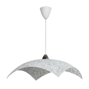 LAMPADA SOSP DANIEL 50X50 1XE27 VETRO LASTRA BIANCO