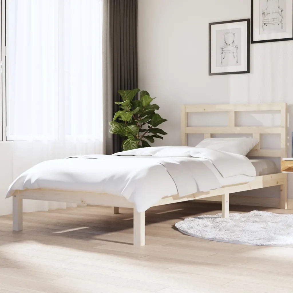 Giroletto-Struttura Letto in Legno Massello di Pino 90x200 cm 173578