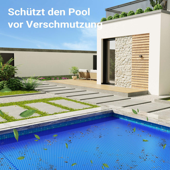 Copertura a bolle d'aria per piscina rettangolare 5x8m blu Protezione isotermica