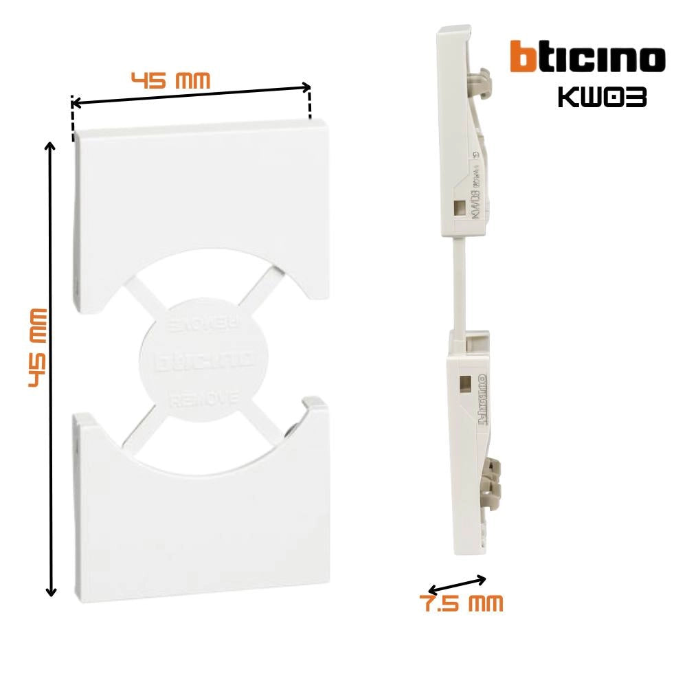Cover bticino living now per prese standard p40 2 moduli varie finiture *** colore bianco, confezione 1
