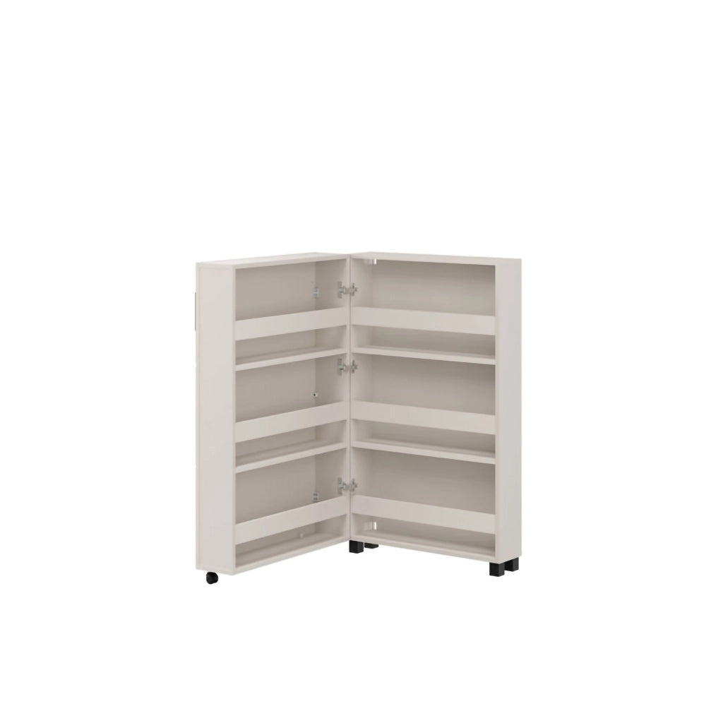 Mobile Portascarpe Porvoo, Scarpiera 6 Ripiani, 68x33x113h cm Bianco Crema