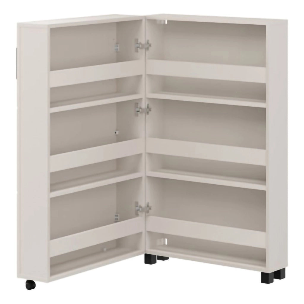 Mobile Portascarpe Porvoo, Scarpiera 6 Ripiani, 68x33x113h cm Bianco Crema
