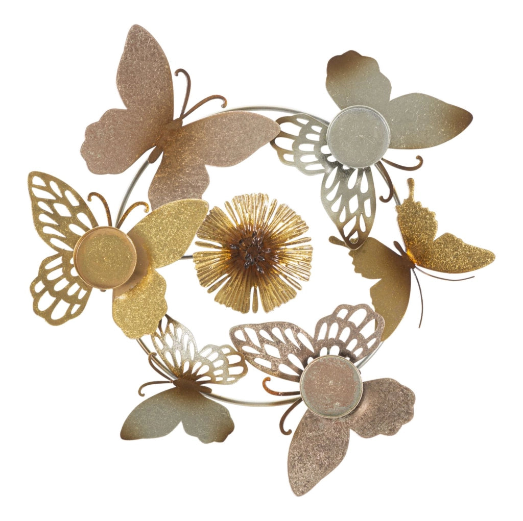 Porta candele SHINE -C- 39x35,5x7 cm tre posti in metallo