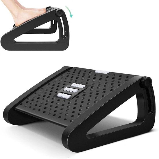 Sedia Ergonomica per Piedi con Tessuto di Massaggio e Rulli - Regolazione del Supporto dei Piedi in 6 Altezze diverse - per Ufficio e Casa