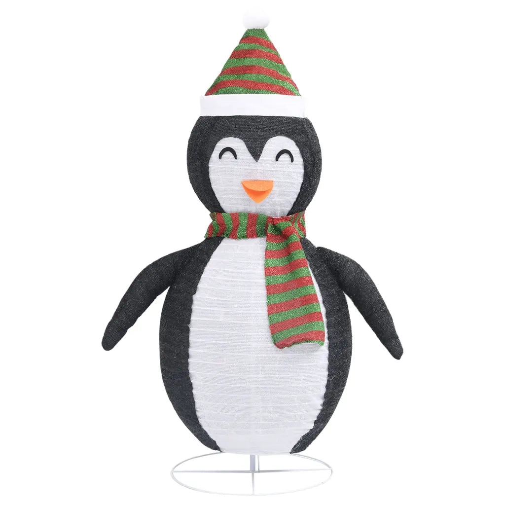Figura Decorativa Natalizia Pinguino LED Tessuto Pregiato 90 cm 328502