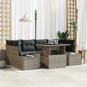 Set Divano da Giardino con cuscino 7 pcs Grigio