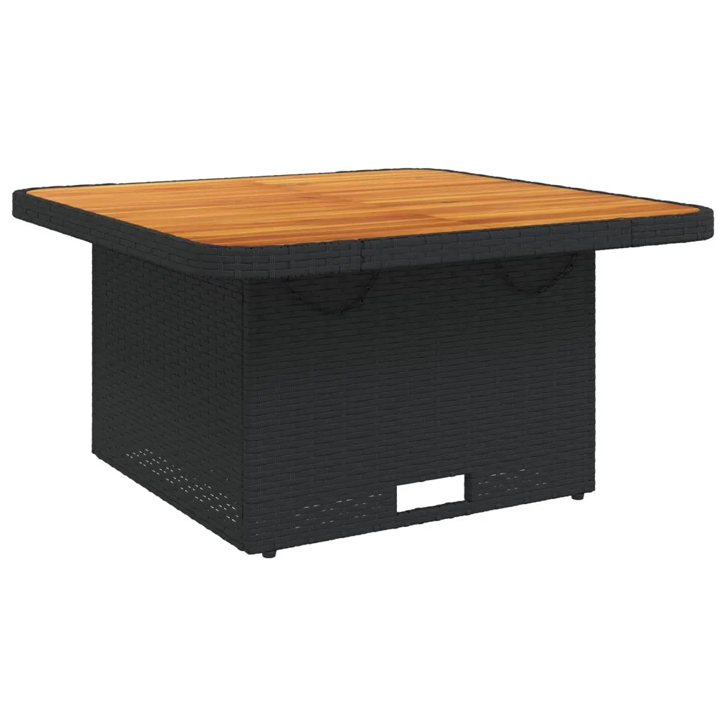 Set da Pranzo da Giardino 3 pz con Cuscini Nero in Polyrattan 3277315