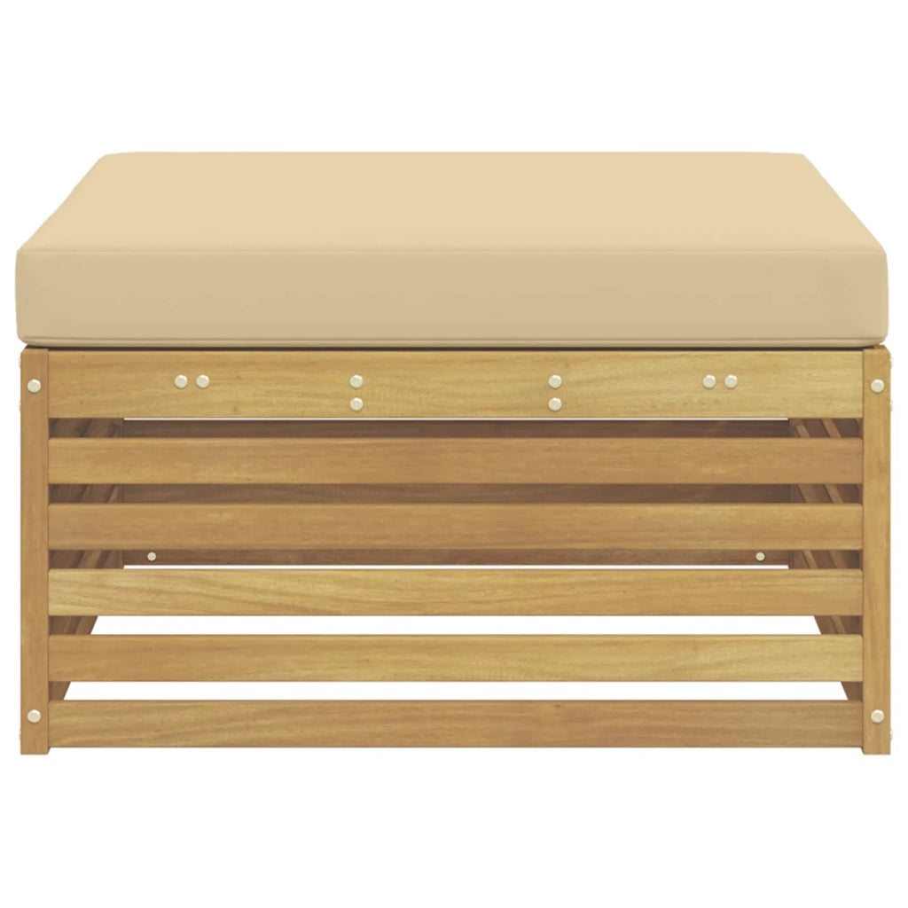 Poggiapiedi da Esterno Legno di Acacia Massello Bianco 901565