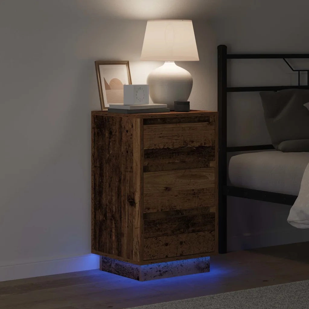 Comodino | Armadio da Notte | Mobiletto da notte con cassetto Legno vecchio 39 x 34,5 x 65 cm