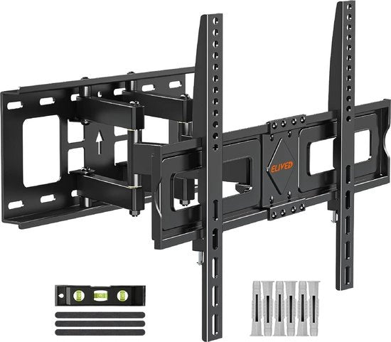 Tv-wandbehuizing adattabile e inclinabile per schermi LED, LCD, OLED, plasma da 37 a 70 pollici (piatto e curvo) fino a 45 kg con Max VESA 600x400mm, tv-wandbehuizing a doppio braccio regolabile