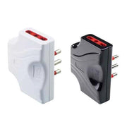 ADATTATORE TRIPLO EXTRAPIATTO 16A ROSI 2P+T - prese 10/16A 2P+T, Col. Nero - ROSI