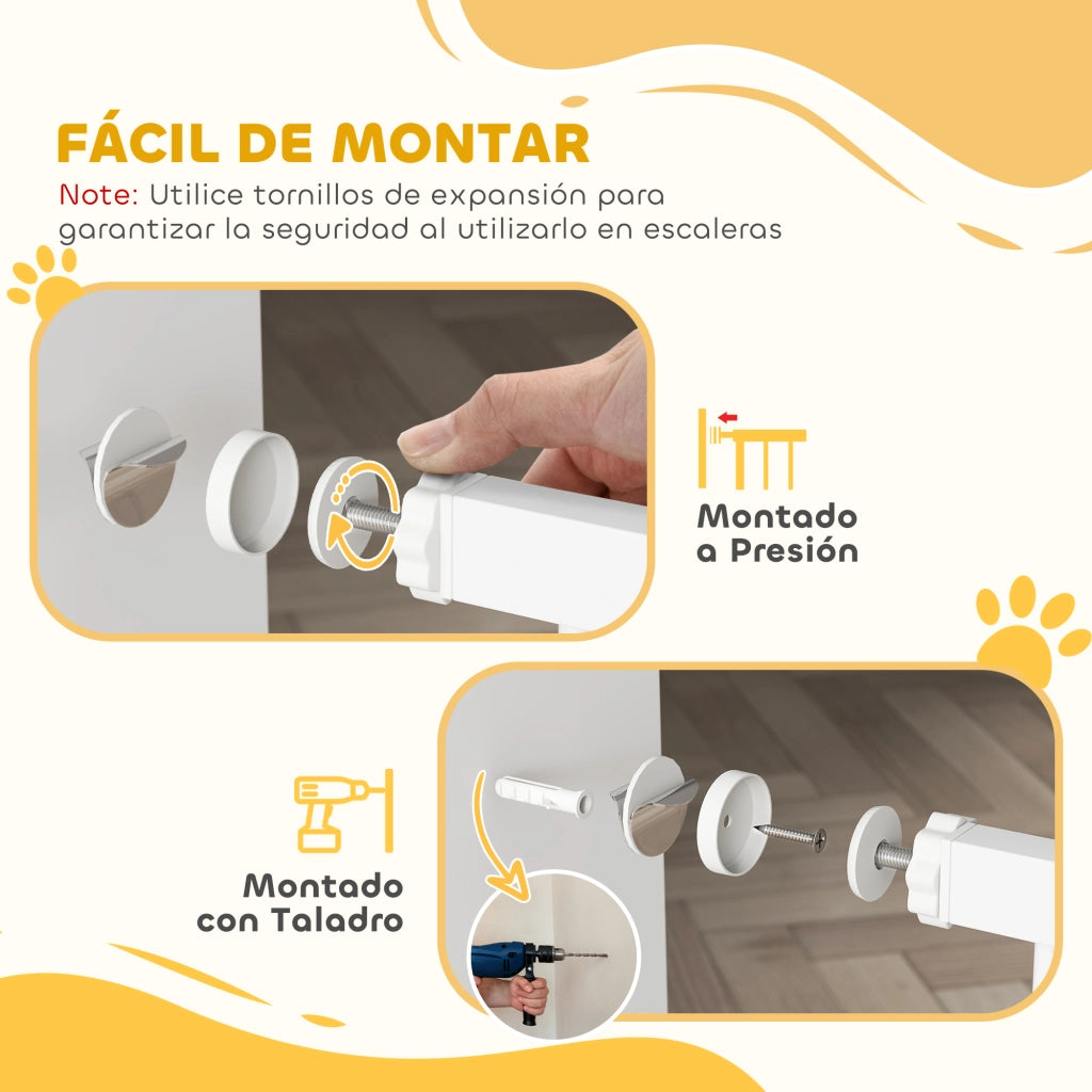 Barriera per Cani ¨C zephmum ¨C Bianco 74-87 cm