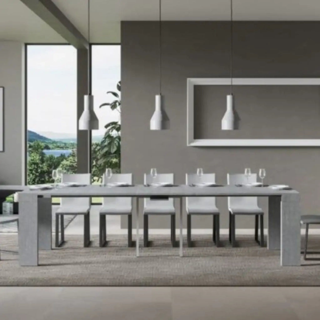 Consolle allungabile 90x40/300 cm Roxell cemento