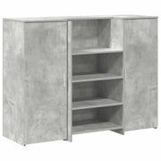 Banco Reception | Scrivania | Tavolo da Ufficio Grigio Cemento 135x50x103,5cm Legno Multistrato