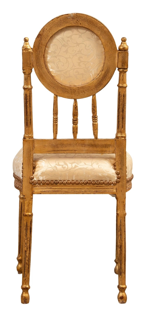 Biscottini Sedia poltrona stile francese Luigi XVI in legno massello di faggio poltroncina