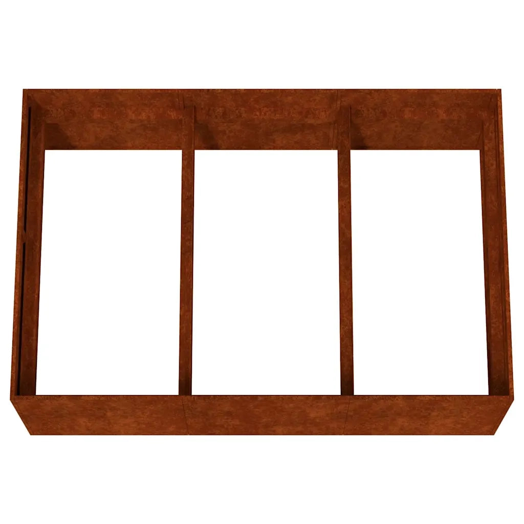 Fioriera Rialzata da Giardino 120x80x40 cm in Acciaio Corten 824532