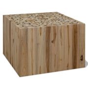 Tavolino da CaffÃ¨ in Autentico Legno di Teak 50x50x35 cm