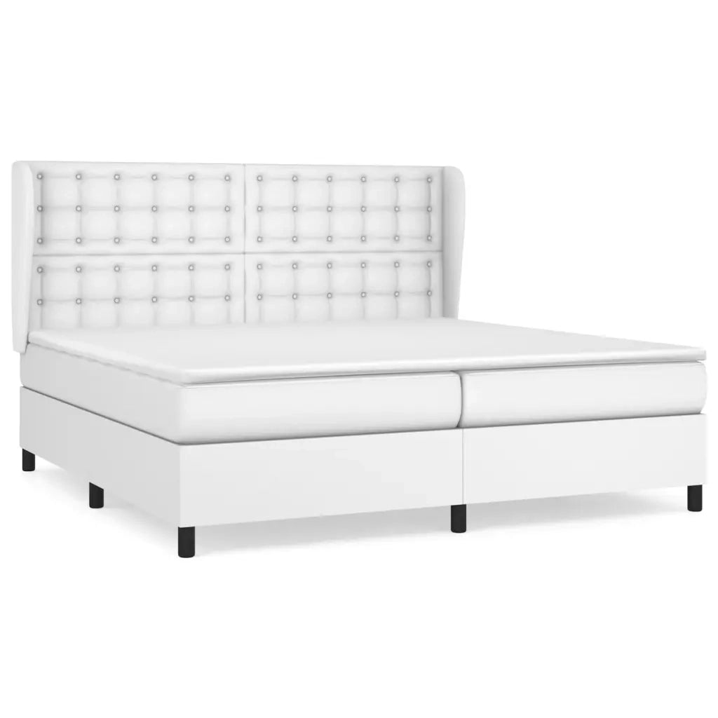 Giroletto a Molle con Materasso Bianco 200x200cm in Similpelle 3129052